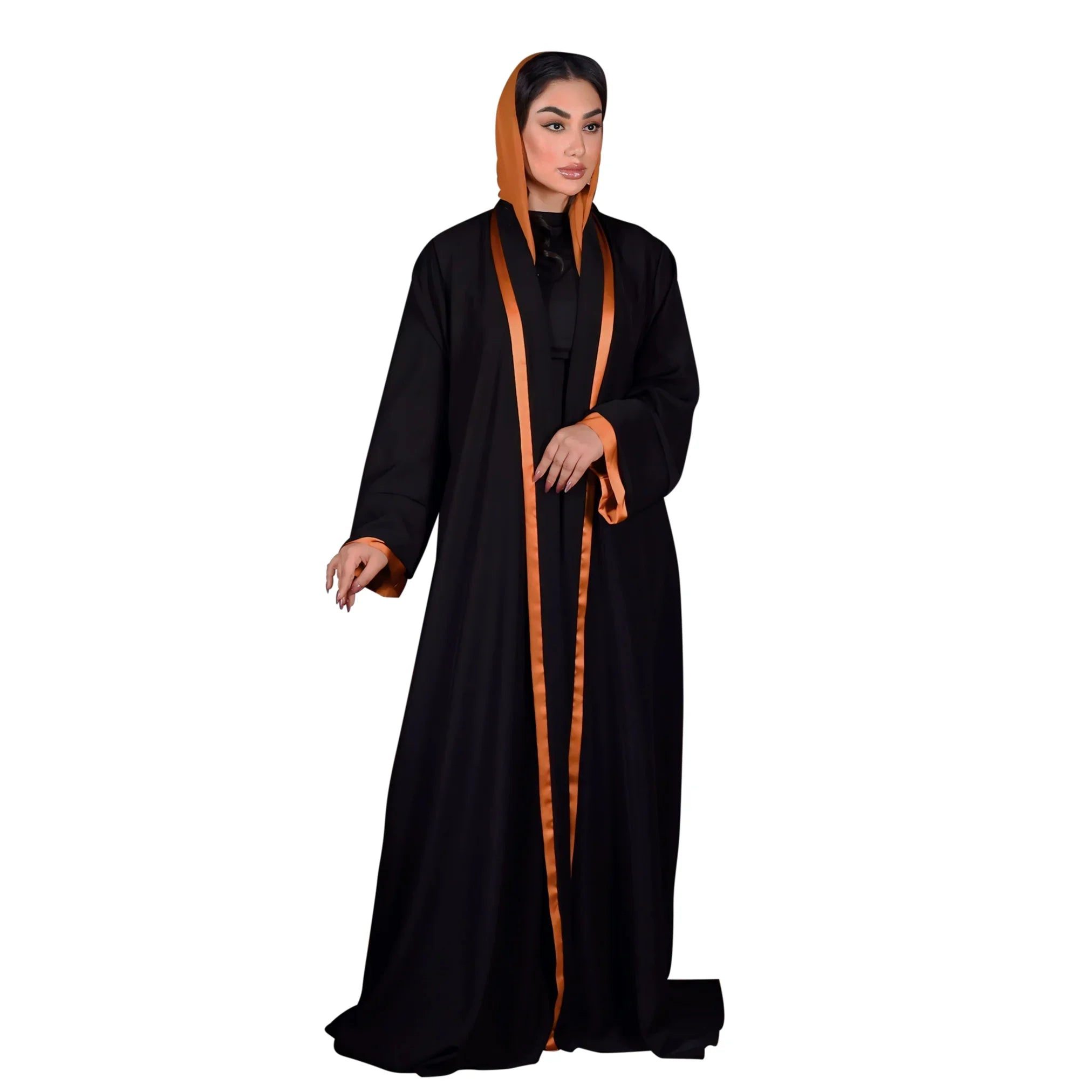 black-crepe-abaya-satin-silk-daily-wear-front-bazzah-couture