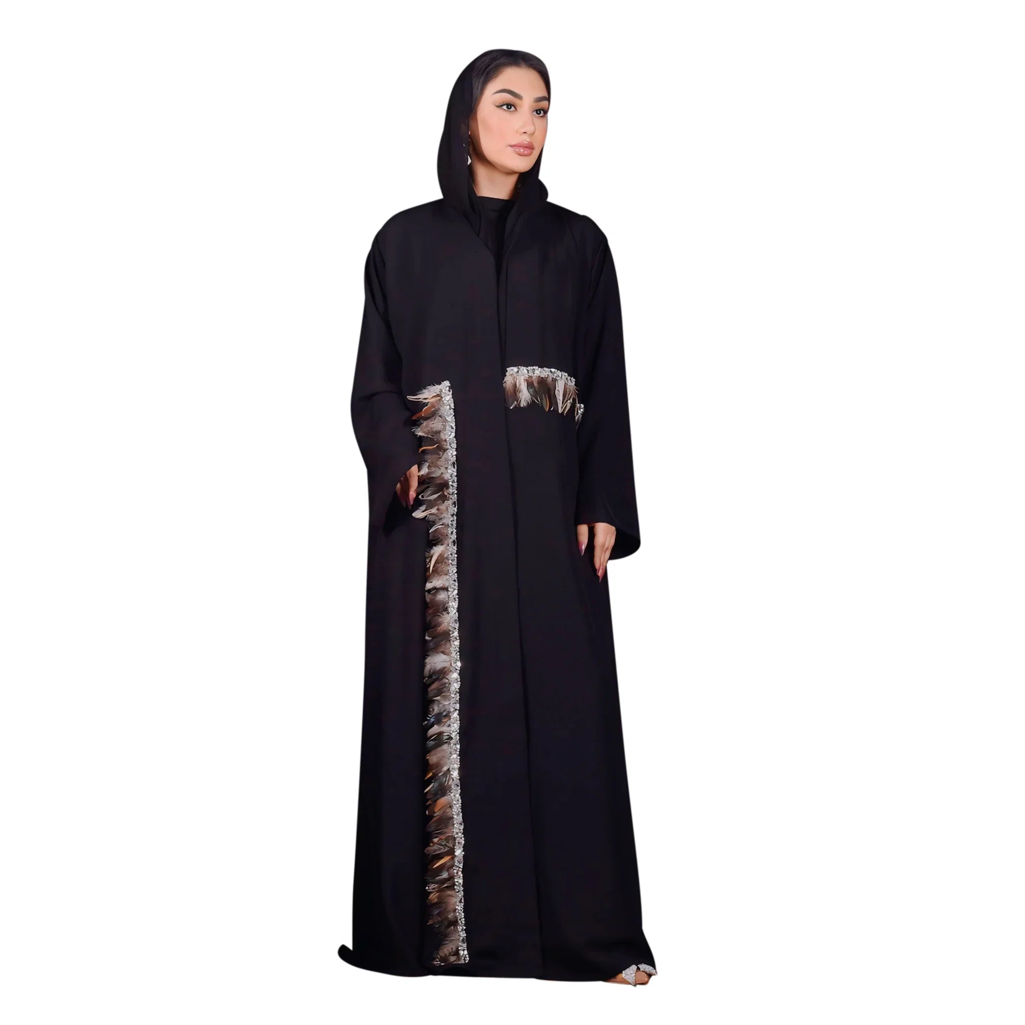 black-crepe-abaya-swarovski-feather