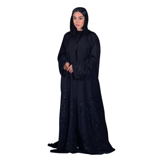 black-embroidered-crepe-abaya