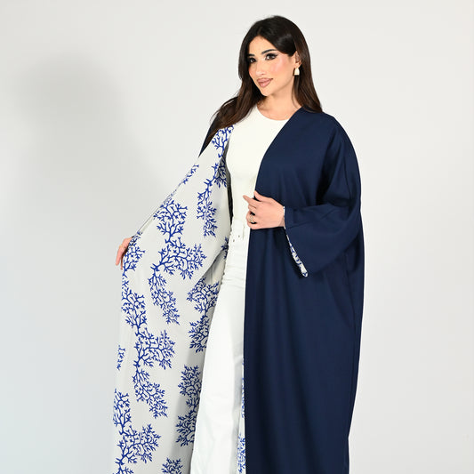 Royal Blue Coral Abaya