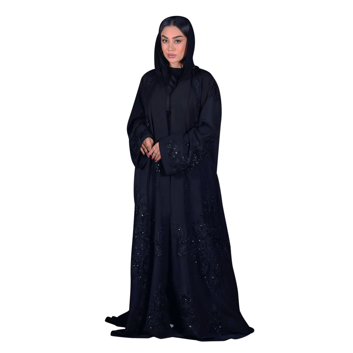 black-embroidered-crepe-abaya